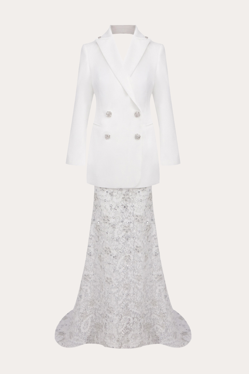 Rumia Crystal Embellished Backless Blazer
