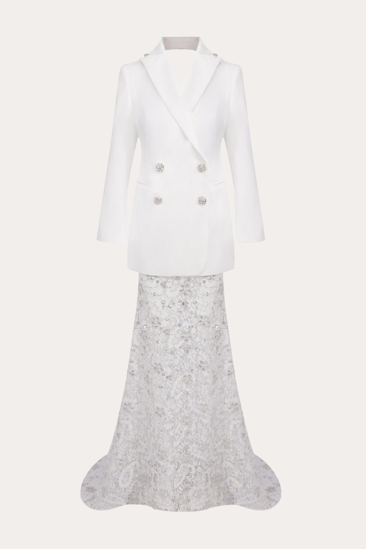 Rumia Crystal Embellished Backless Blazer