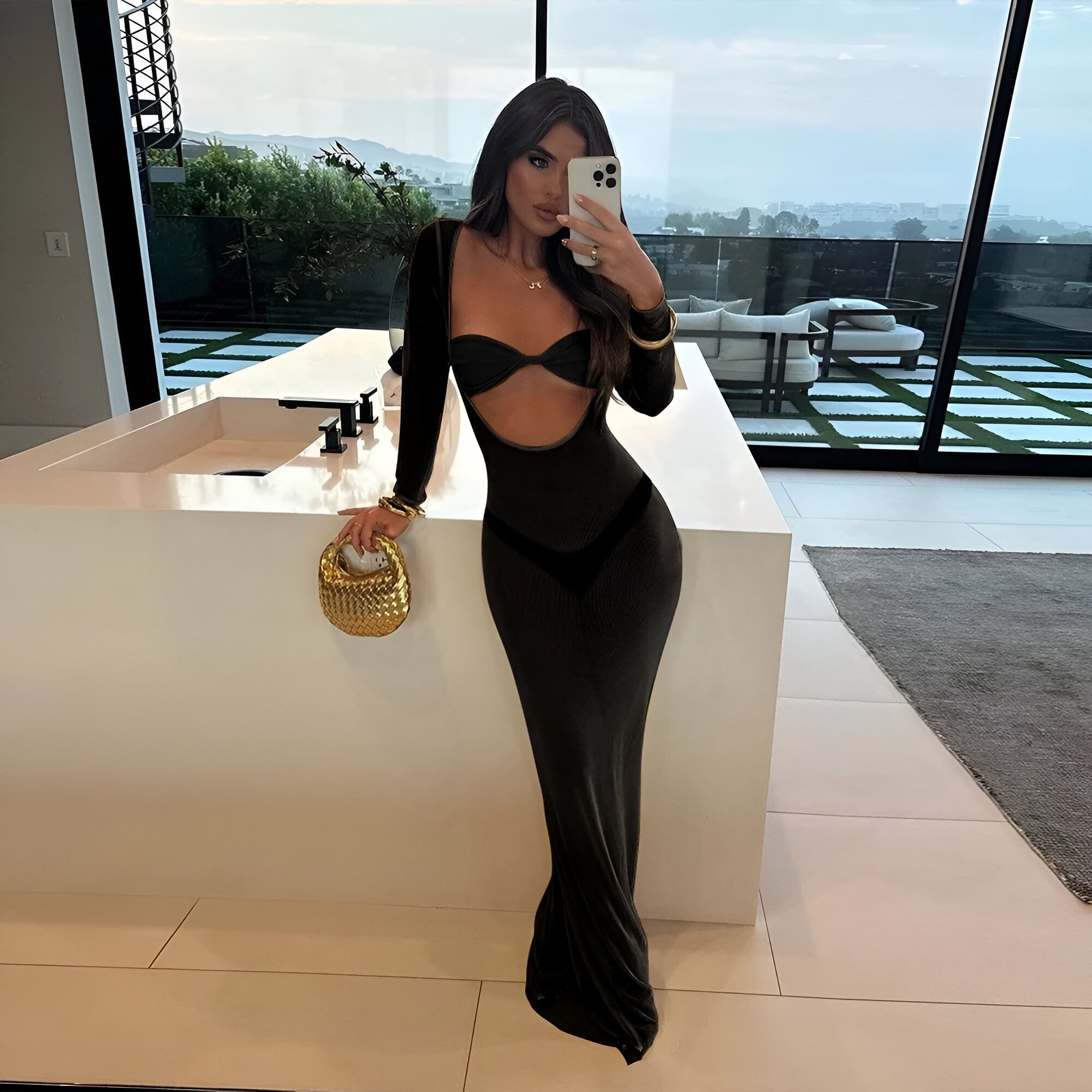 Elle-Cutout Beach Dress