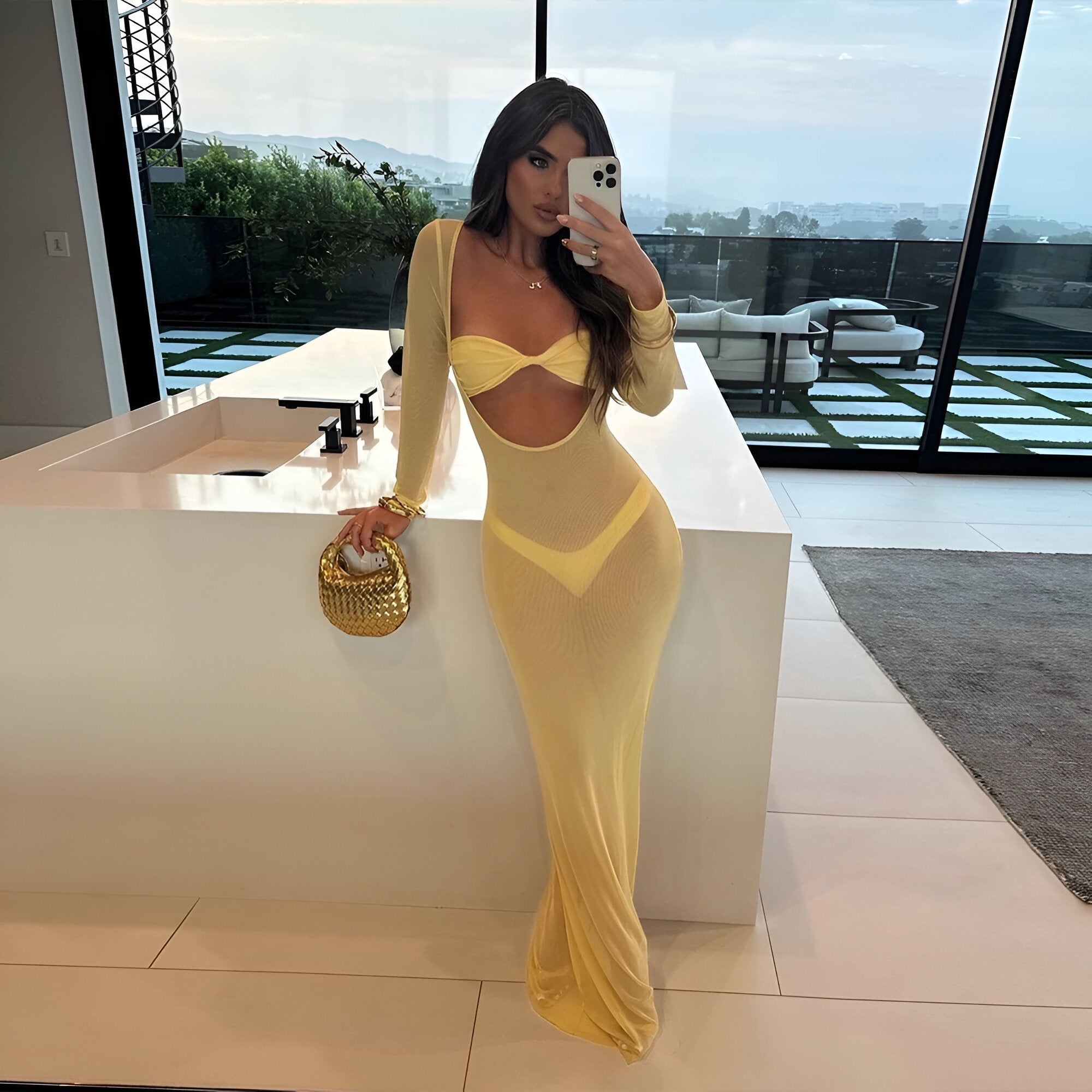 Elle-Cutout Beach Dress