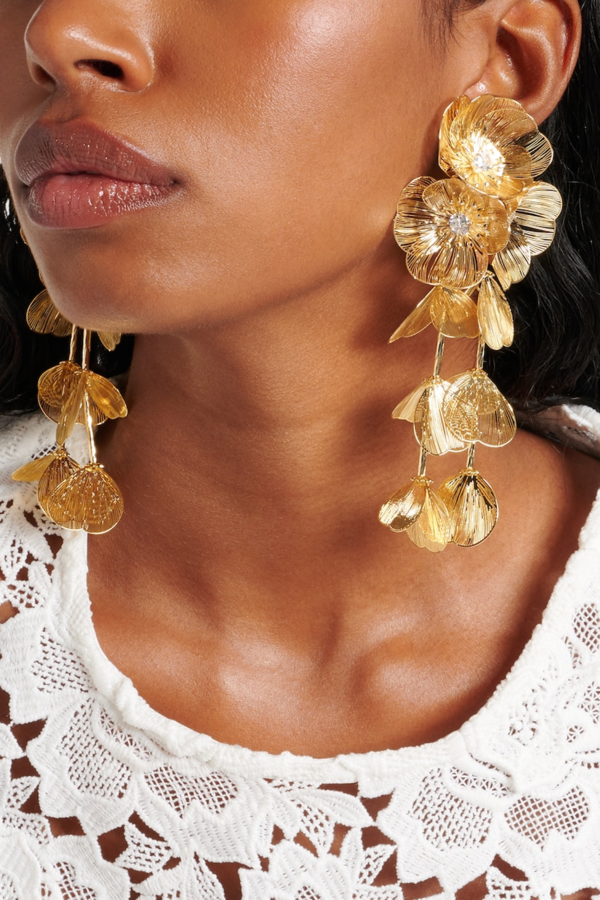 Samine Floral Embellished Earrings