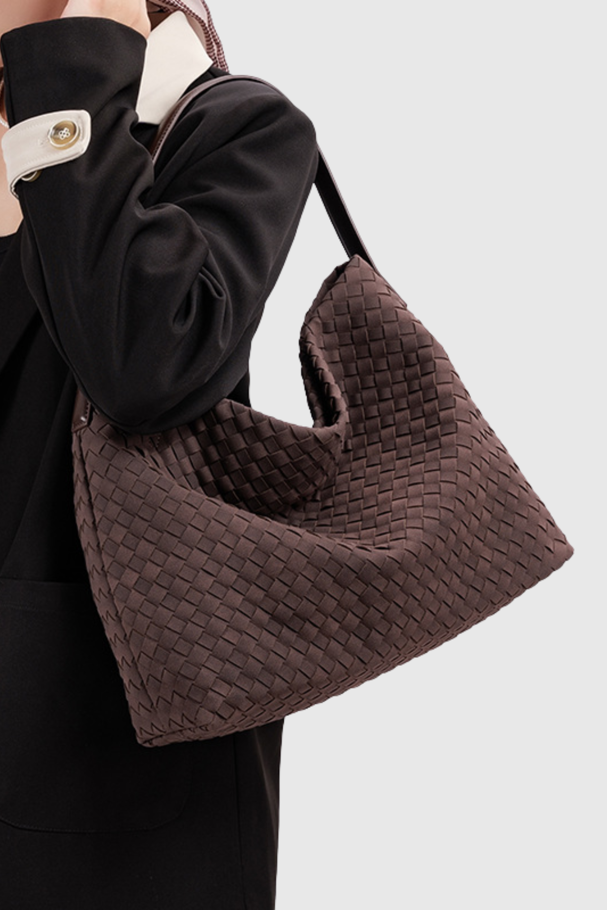 Samiya Suded Woven Tote Bag - Chocolate