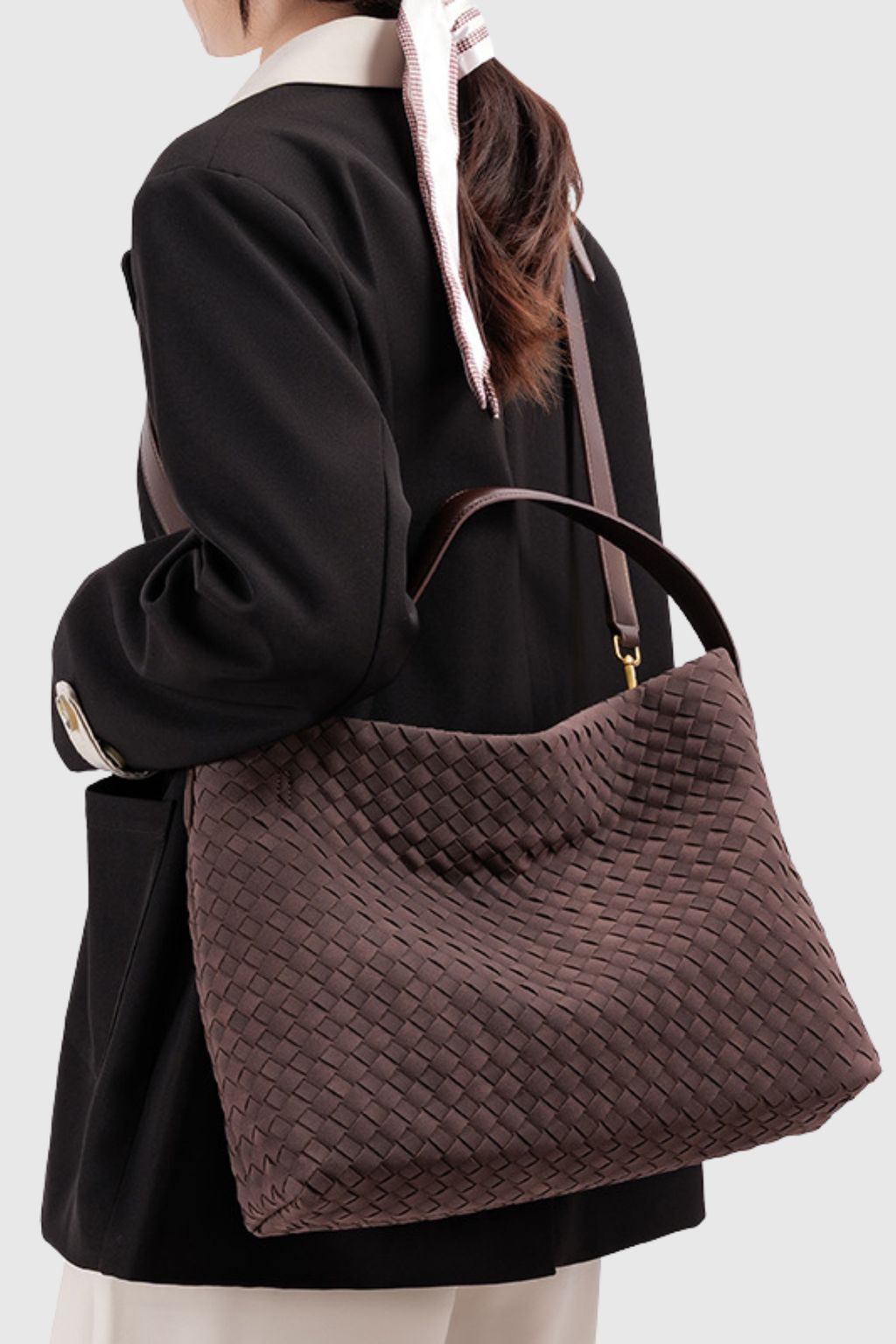 Samiya Suded Woven Tote Bag - Chocolate