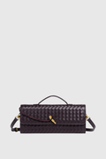 Samiya Woven Clutch Bag  - Chocolate