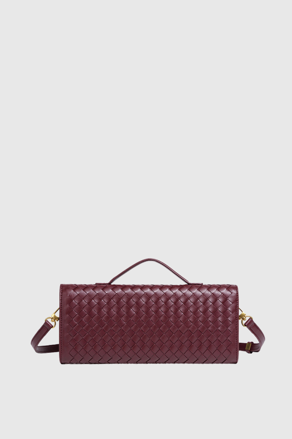 Samiya Woven Clutch Bag  - Wine