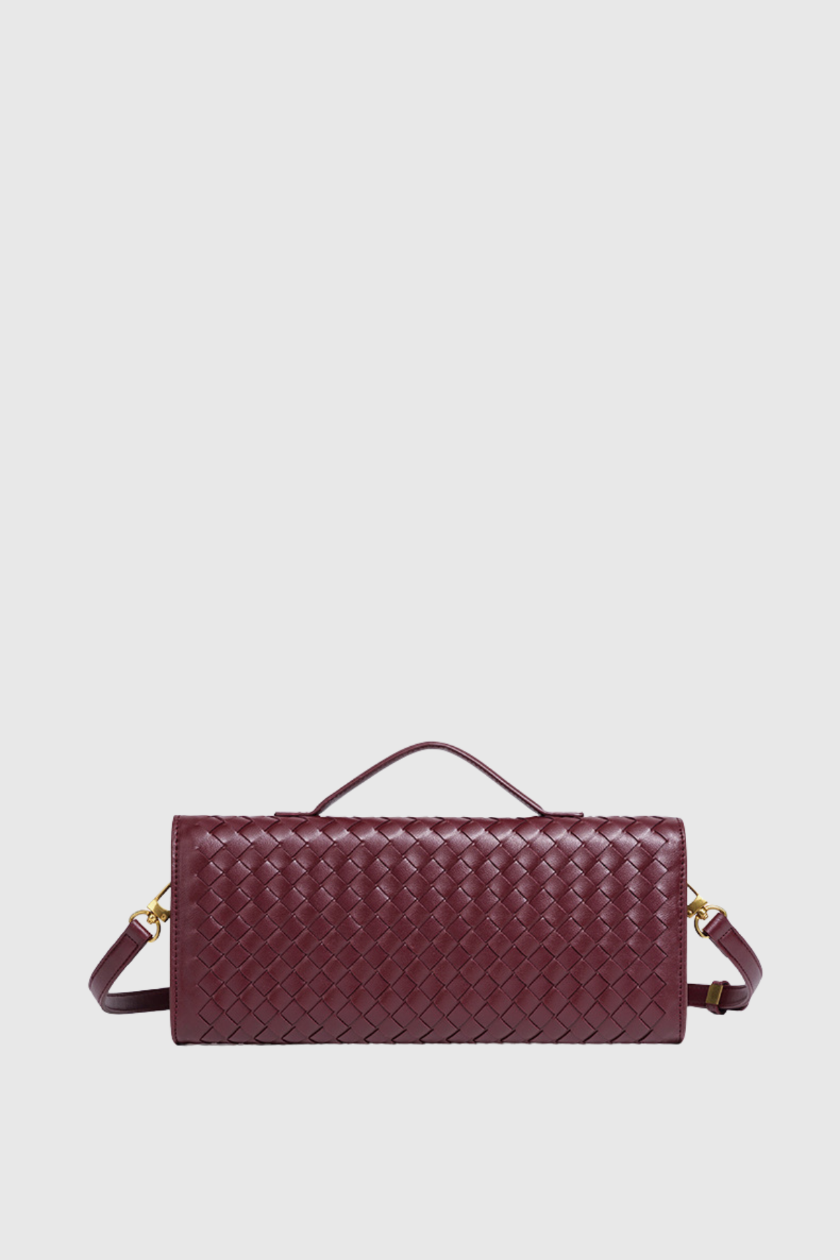 Samiya Woven Clutch Bag  - Wine