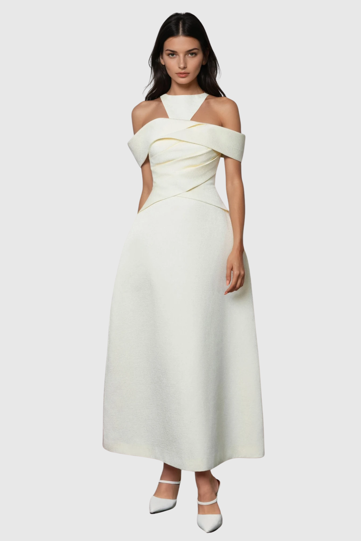Sattie Off Shoulder Deconstruct Maxi Dress