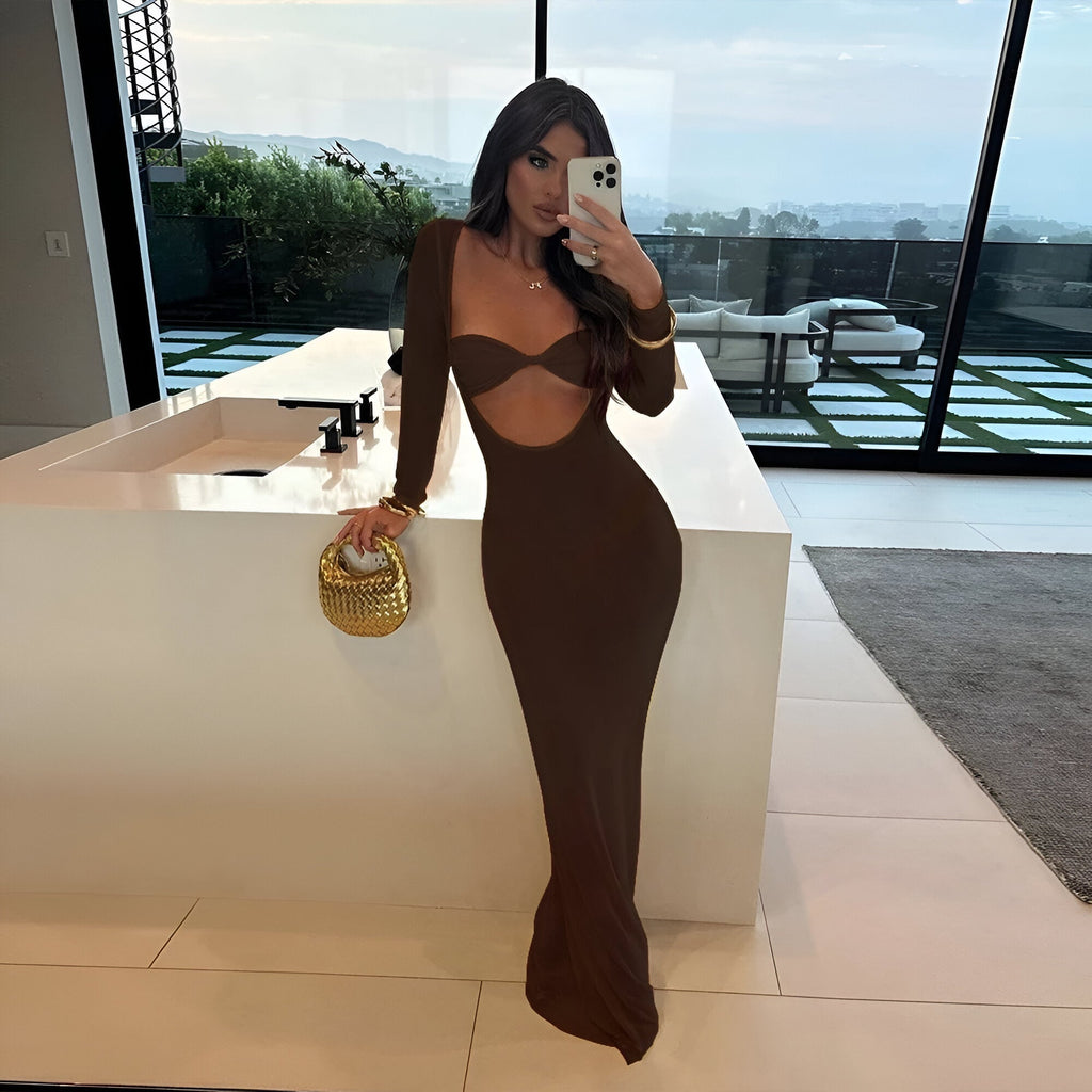 Elle-Cutout Beach Dress