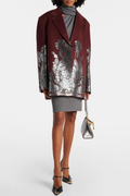 Setha Silver Foil Print Blazer