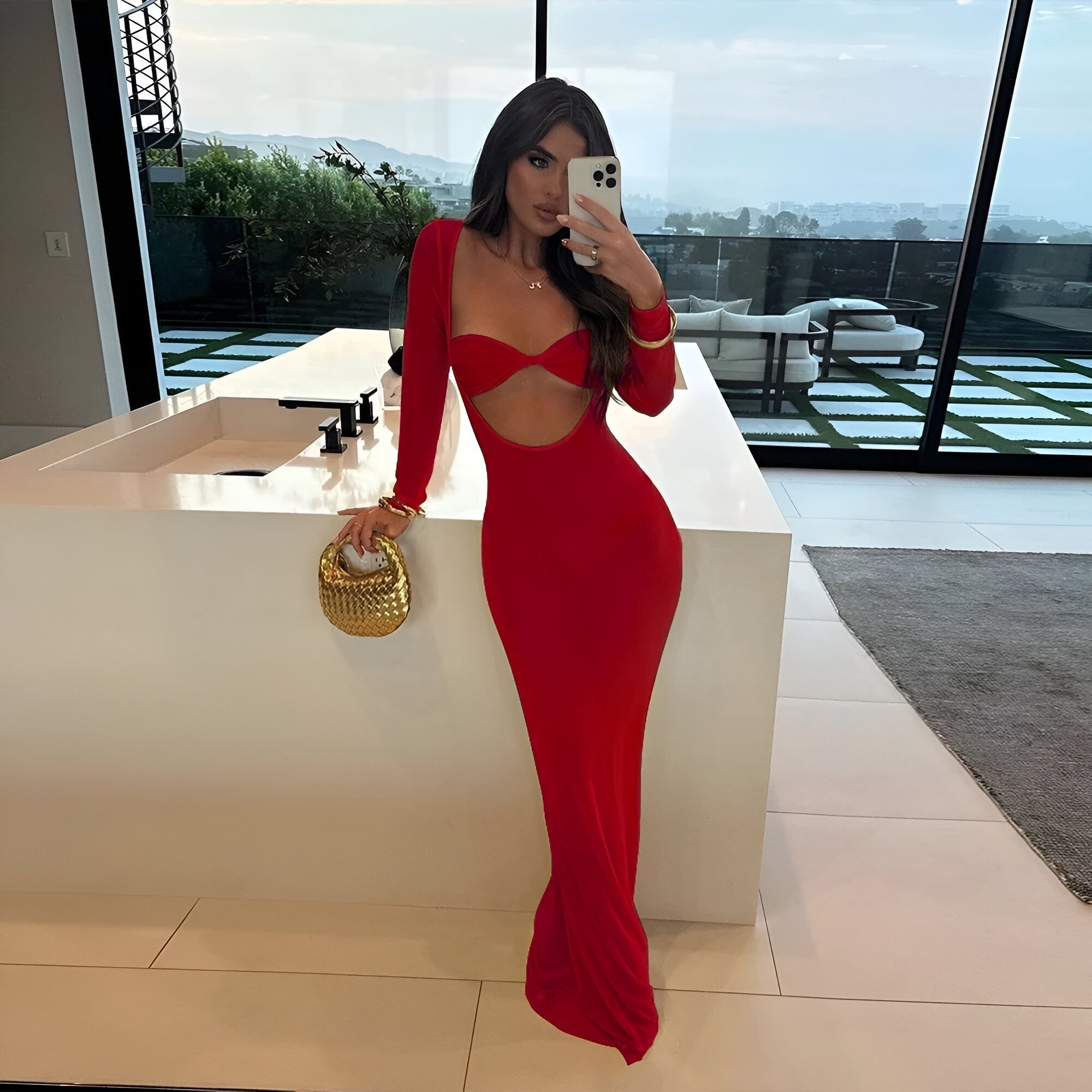 Elle-Cutout Beach Dress