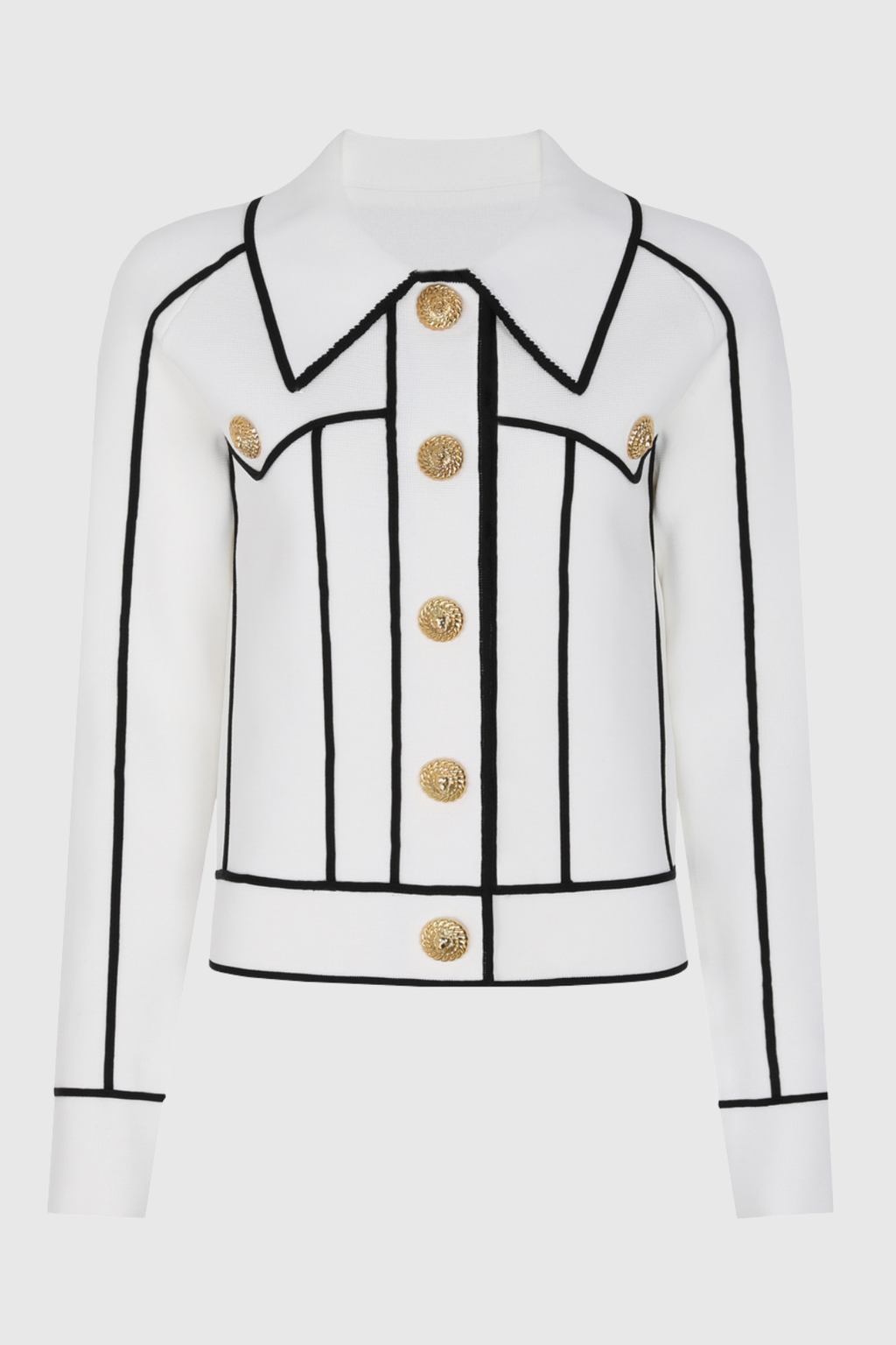 Sitara Buttoned Knit Top - White
