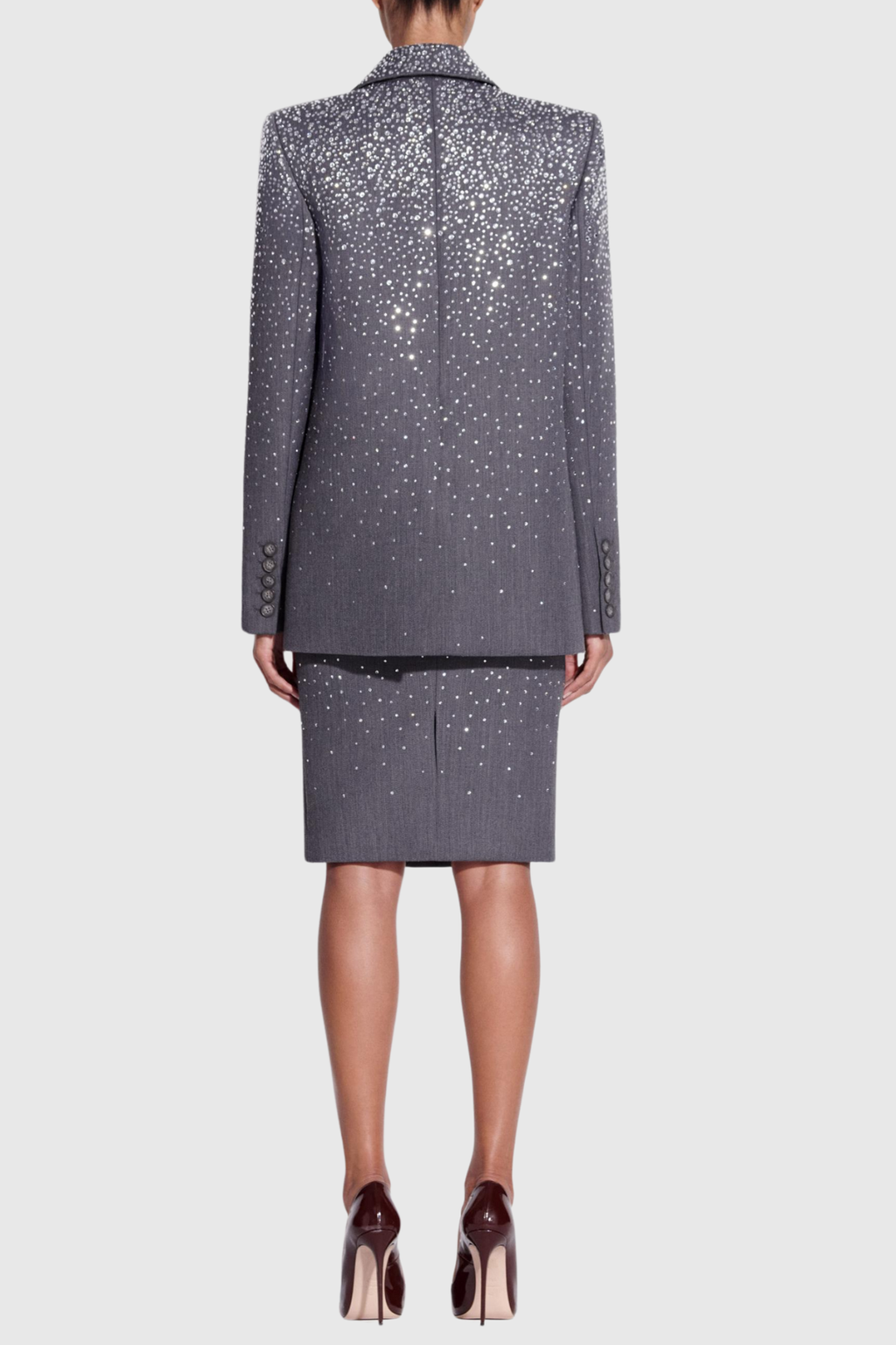 Stellao Crystal Embellished Midi Skirt