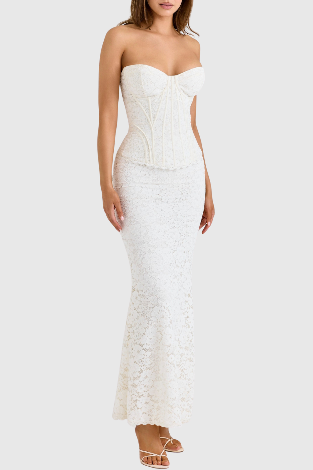 Suzia Lace Corset Maxi Dress
