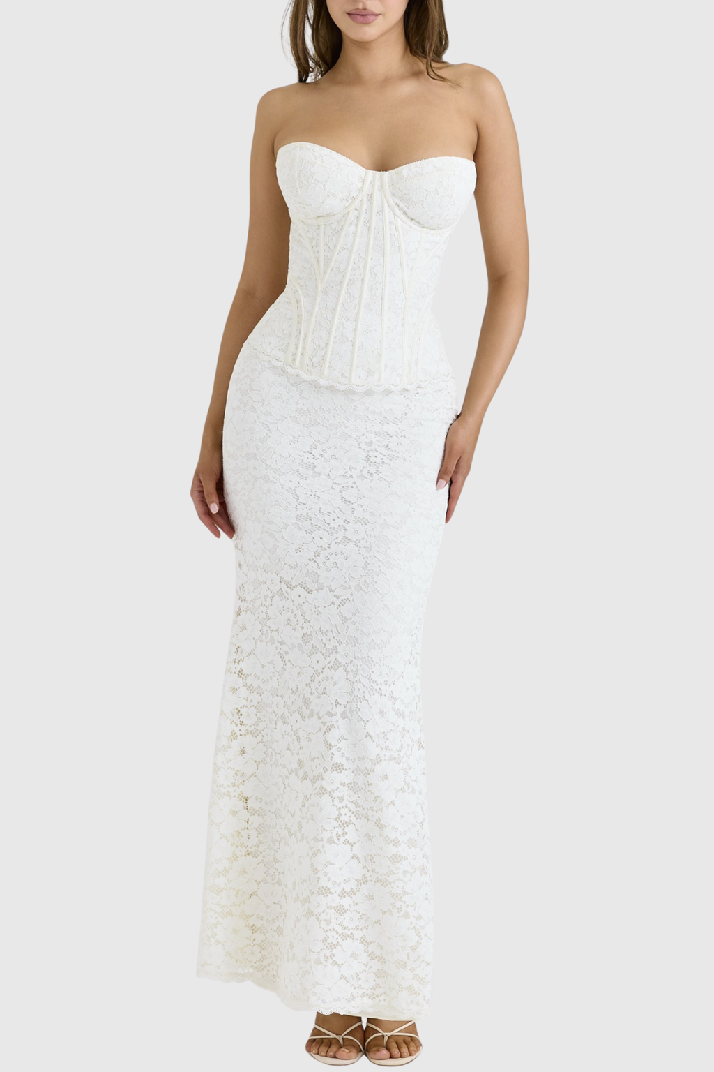 Suzia Lace Corset Maxi Dress