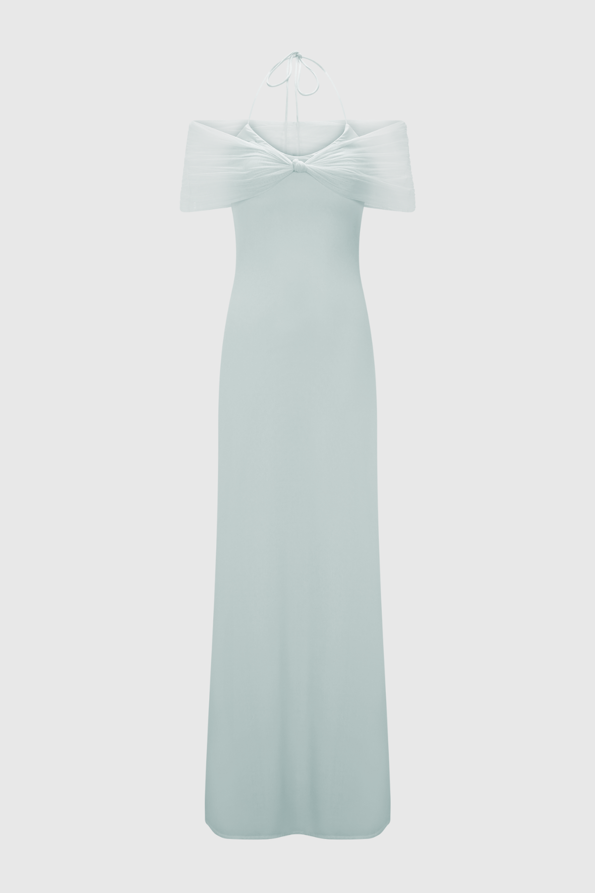 Tidiana Mesh Off Shoulder Maxi Dress - Blue
