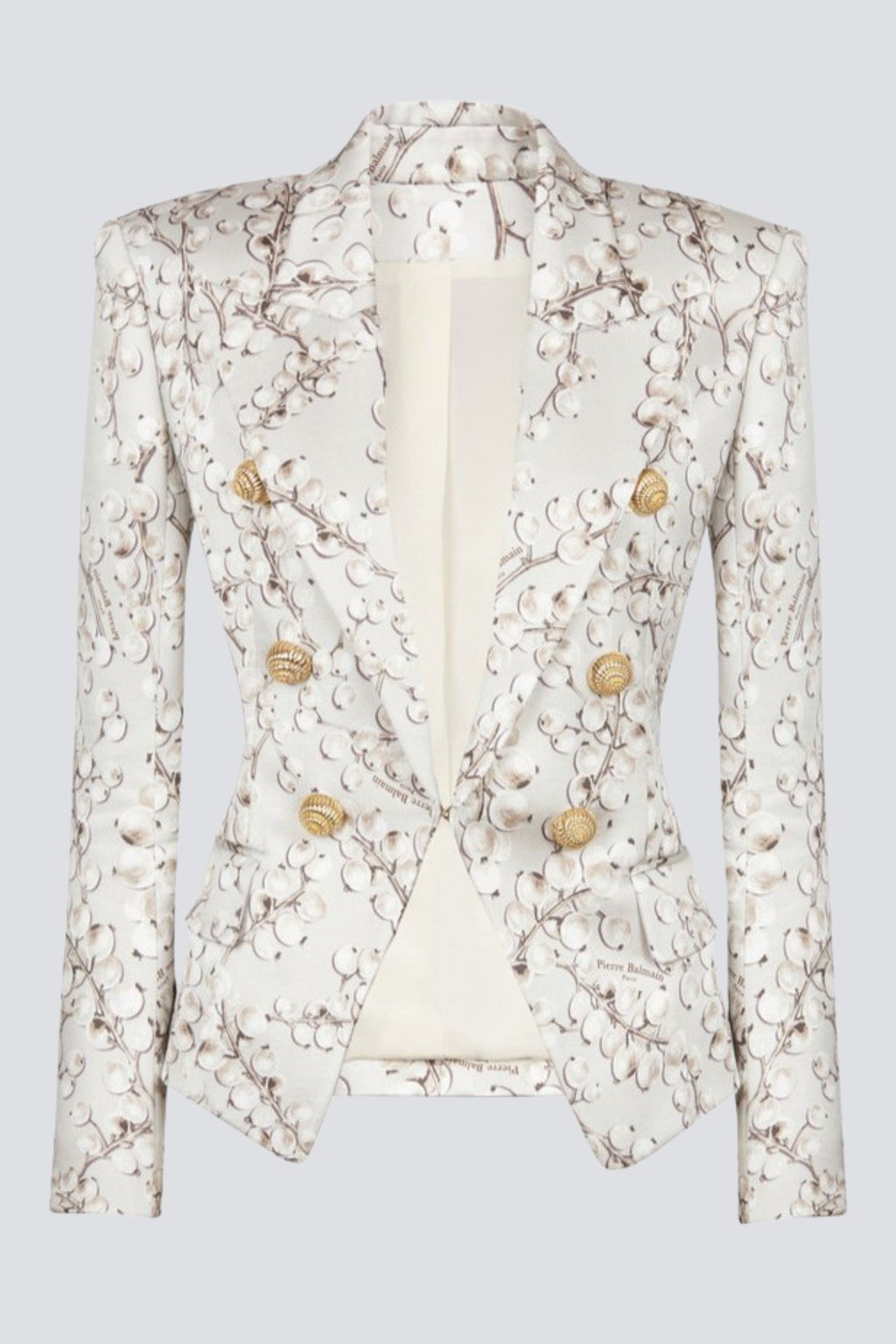 Tripti Redcurrant Print Buttoned Blazer