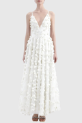 Veera Floral Appliqué Maxi Dress