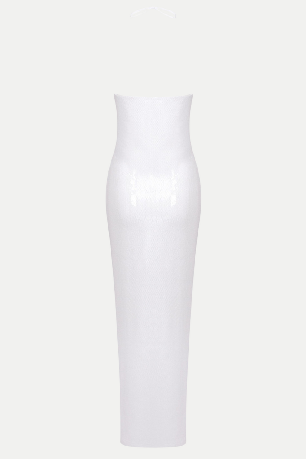 Vidonia Halter Floral Sequin Maxi Dress - White