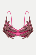 Vieby Leaf Crystal Bralette - Pink