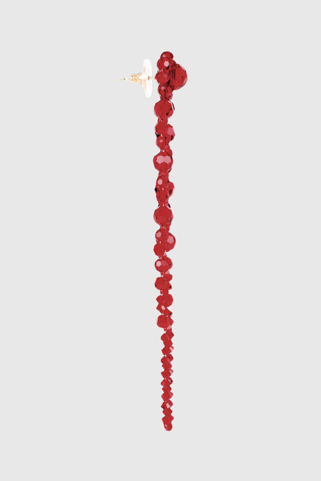 Vihoa Crystal Beaded Drip Earrings - Red