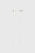 Vihoa Crystal Beaded Drip Earrings - Transparent