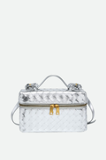 Yaritza Woven Clutch Bag - Silver