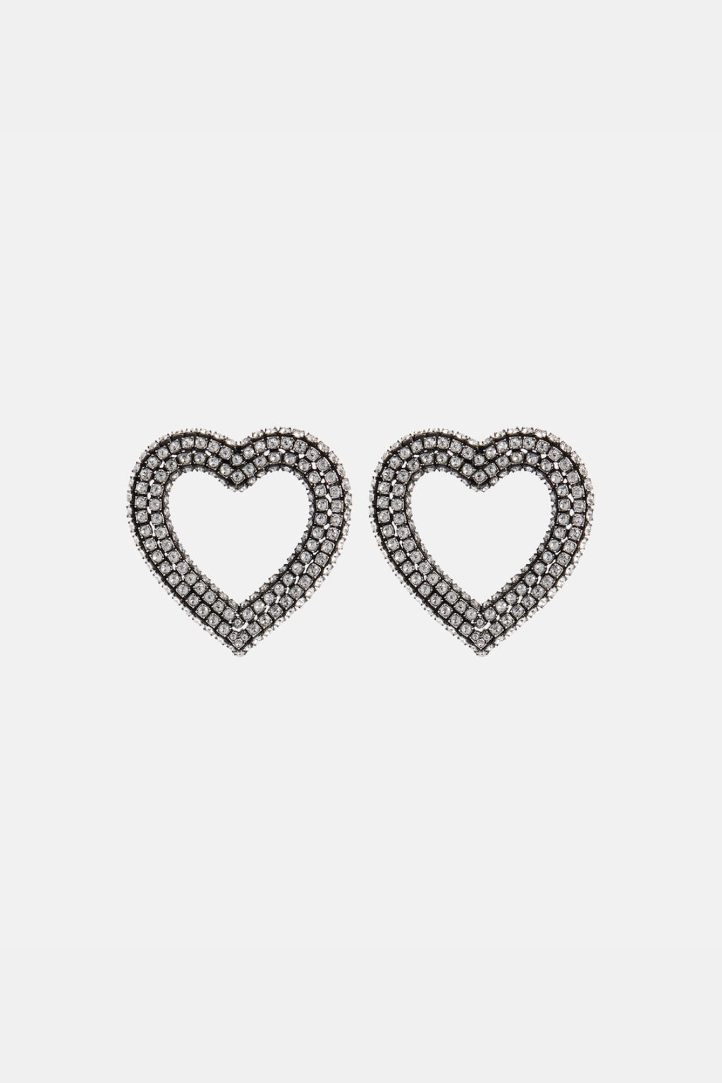 Yolio Heart Crystal Earrings