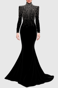 Zsiga Diamante Embellished Velvet Maxi Dress