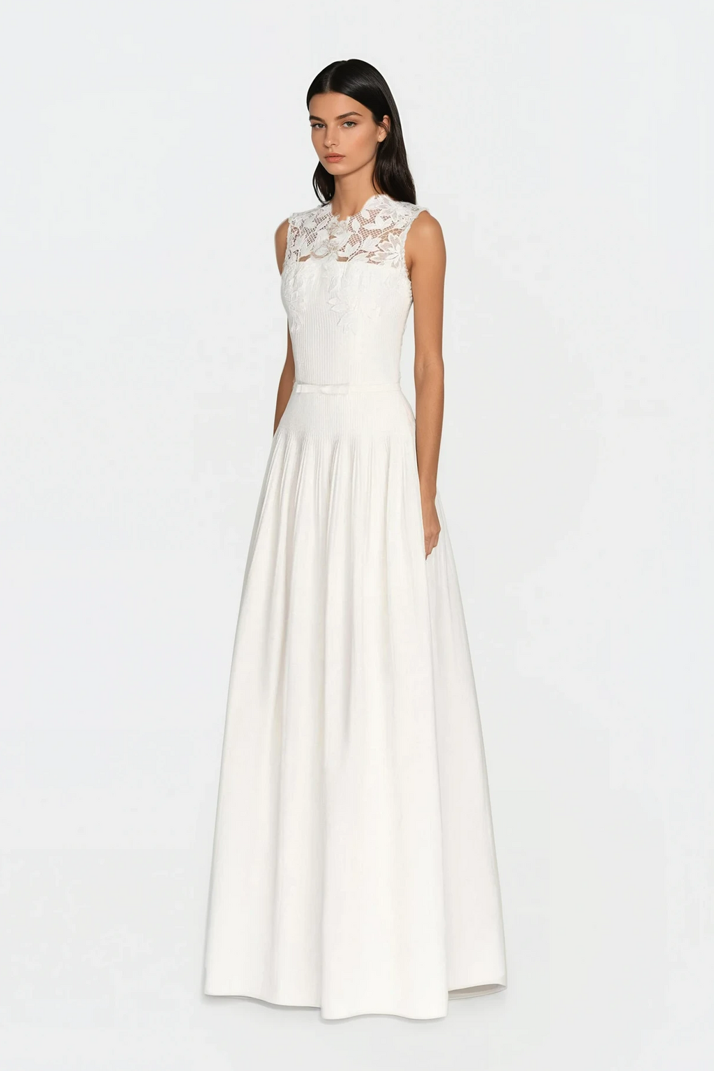 Ragiel Floral Lace Sleeveless Maxi Dress