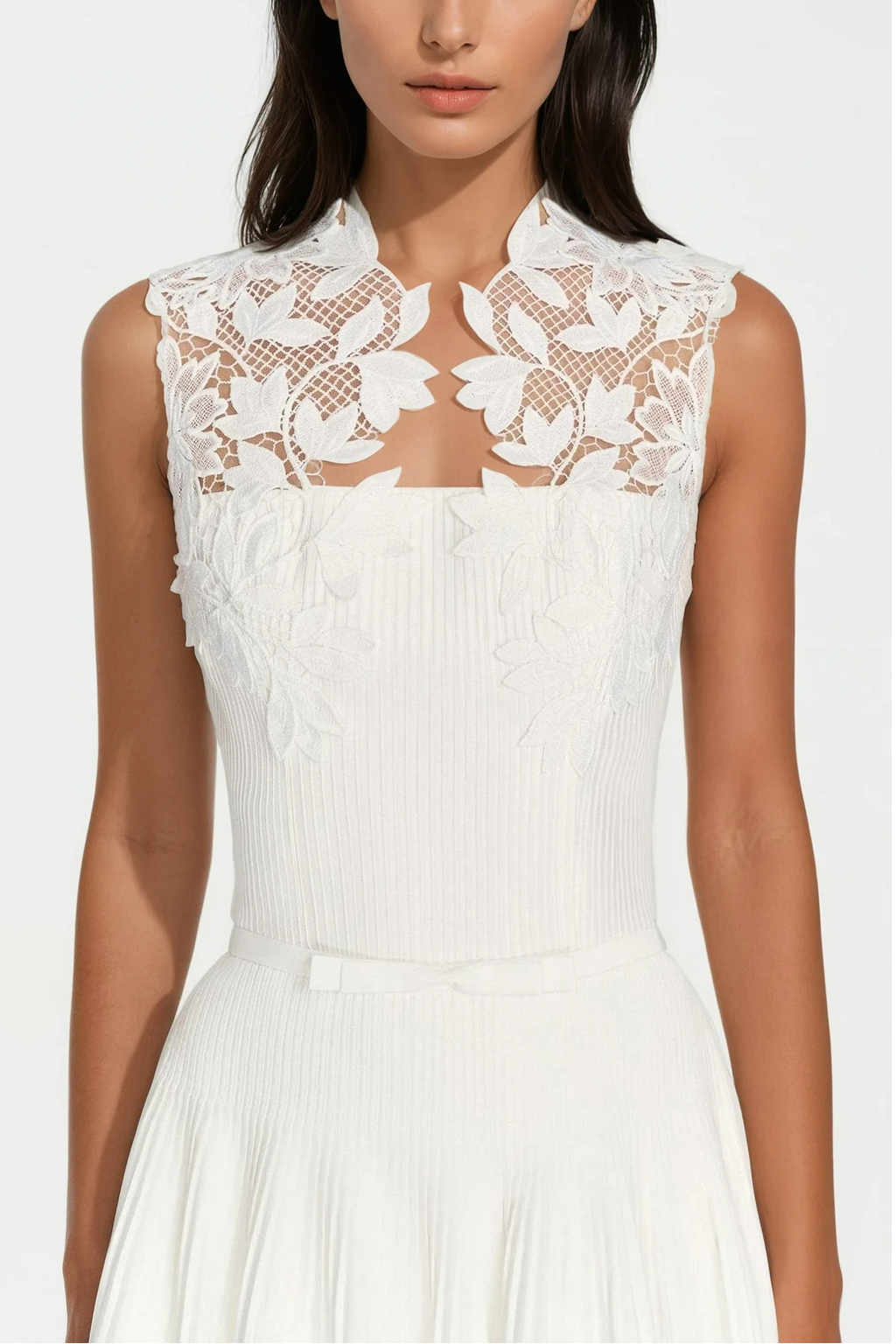 Ragiel Floral Lace Sleeveless Maxi Dress